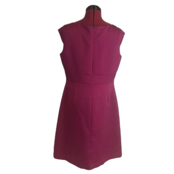 Tahari ASL Fuchsia Sheath Dress V-Neck Sleeveless Women's Size 12 NWT - Picture 3 of 9